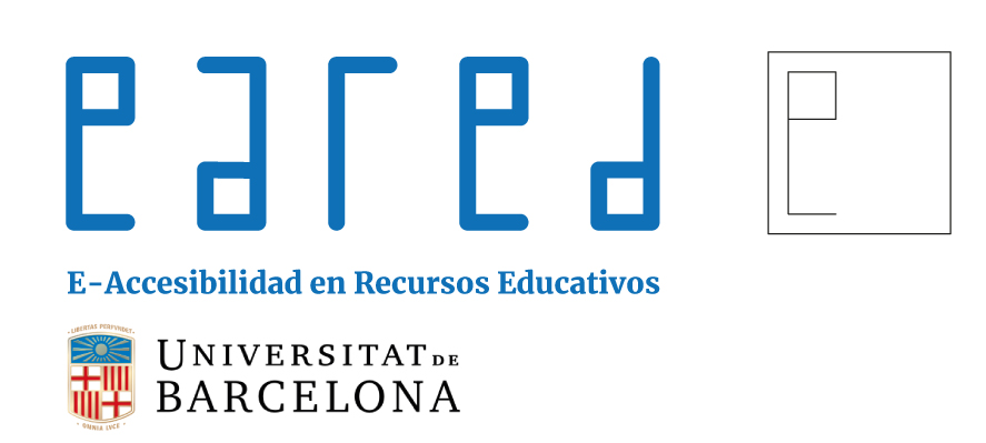 Logo de la Eared. E-accesibilidad en Recursos Educativos y Logo de la Universitat de Barcelona